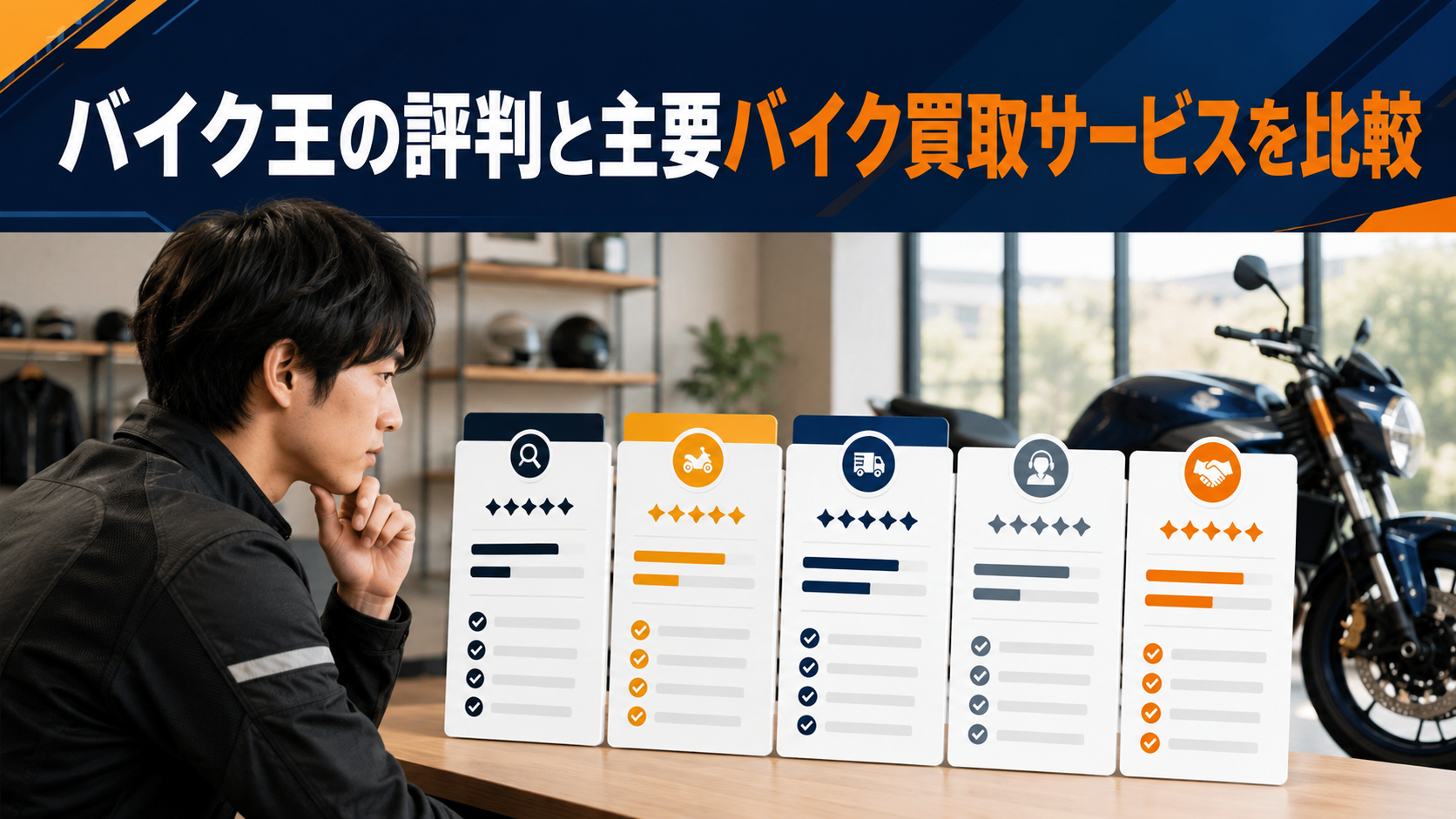 バイク王の評判と主要バイク買取サービスを比較