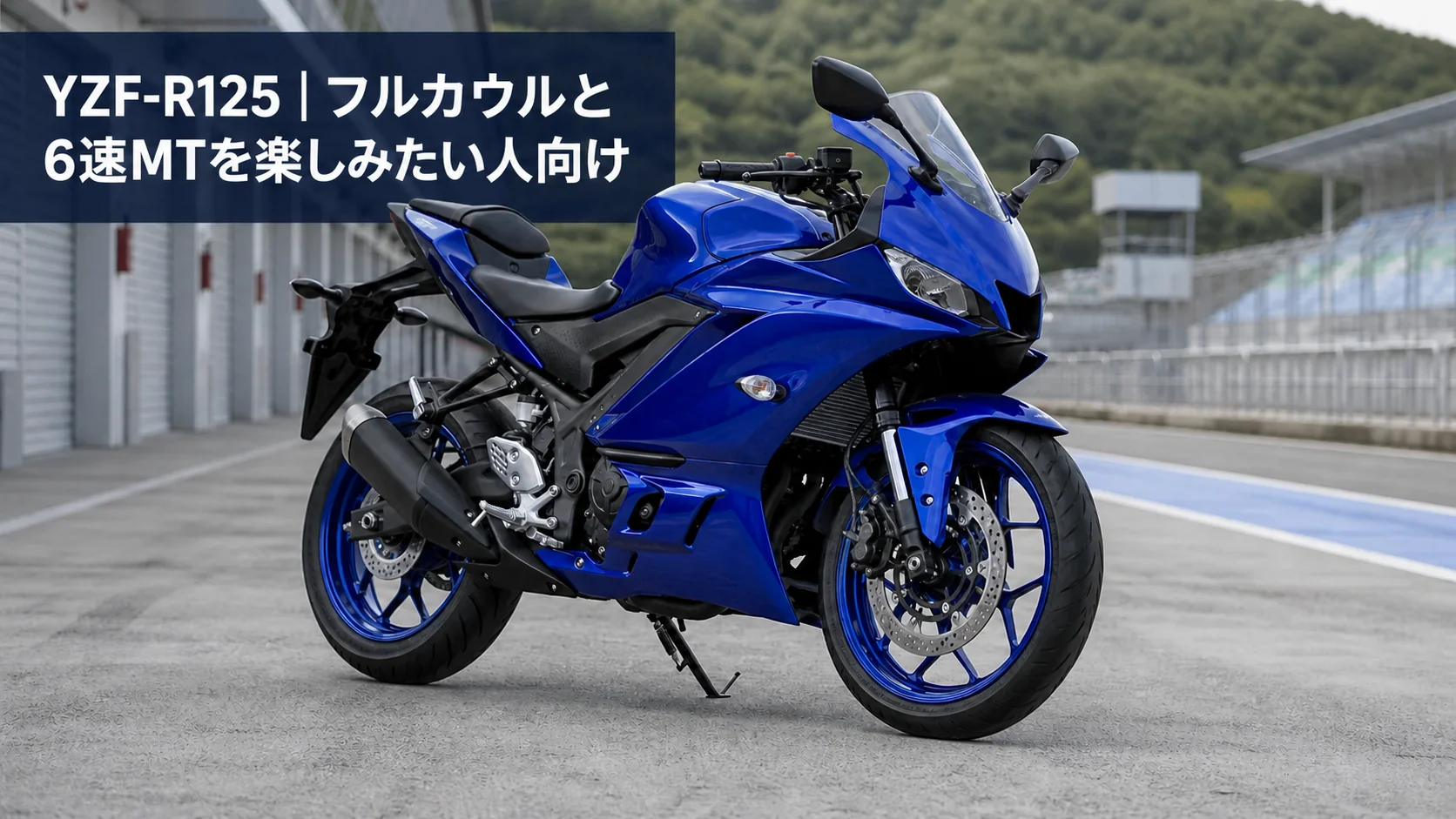 YZF-R125をイメージした125ccフルカウルスポーツの編集用イラスト