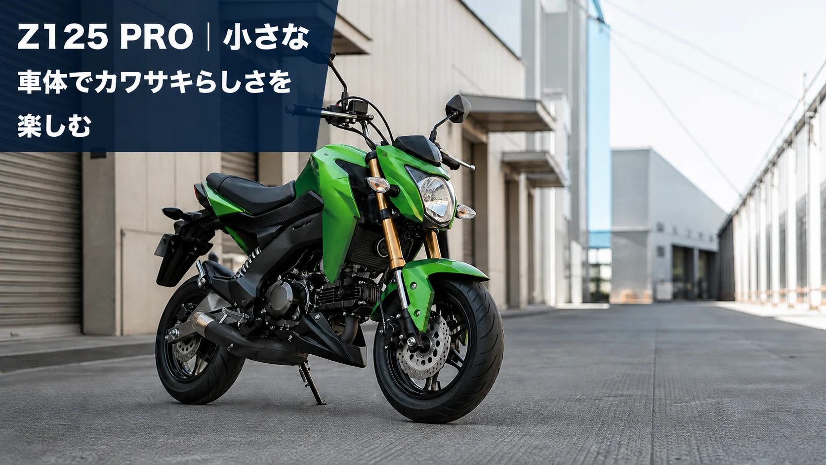Z125 PROをイメージしたコンパクトな125ccネイキッドの編集用イラスト