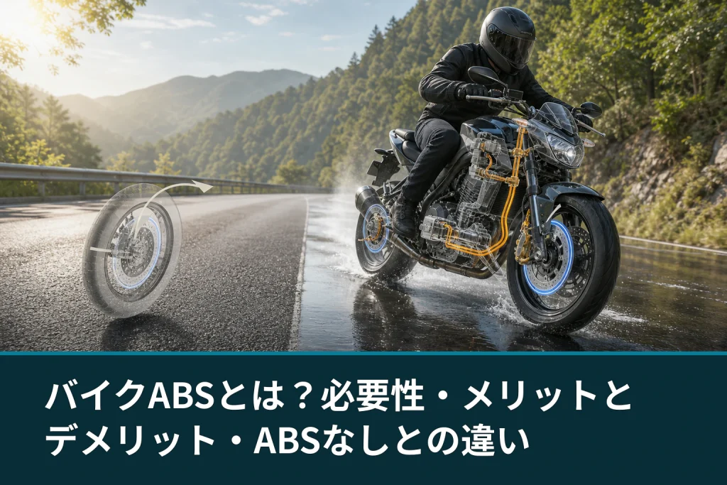 バイクABSとは？必要性・メリットとデメリット・ABSなしとの違い