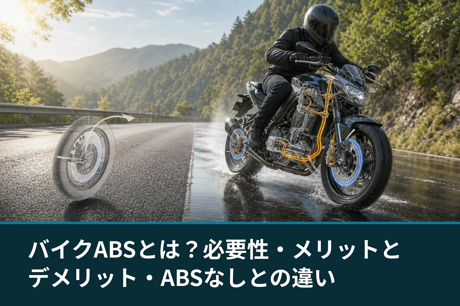 バイクABSとは？必要性・メリットとデメリット・ABSなしとの違い