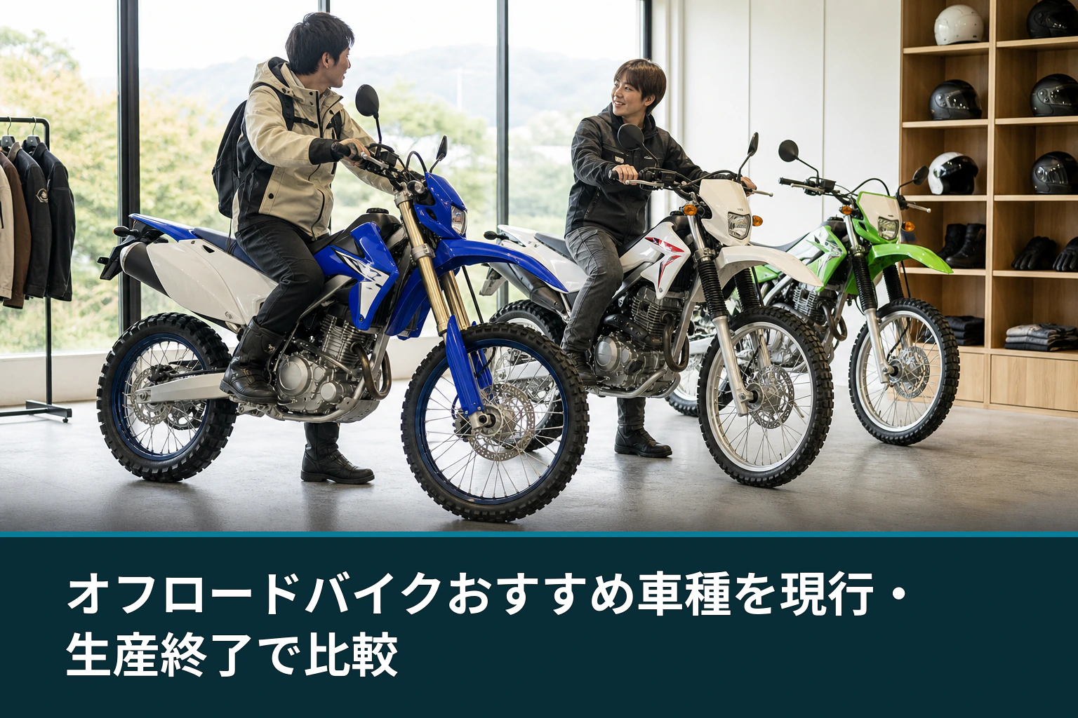 オフロードバイクおすすめ車種を現行・生産終了で比較