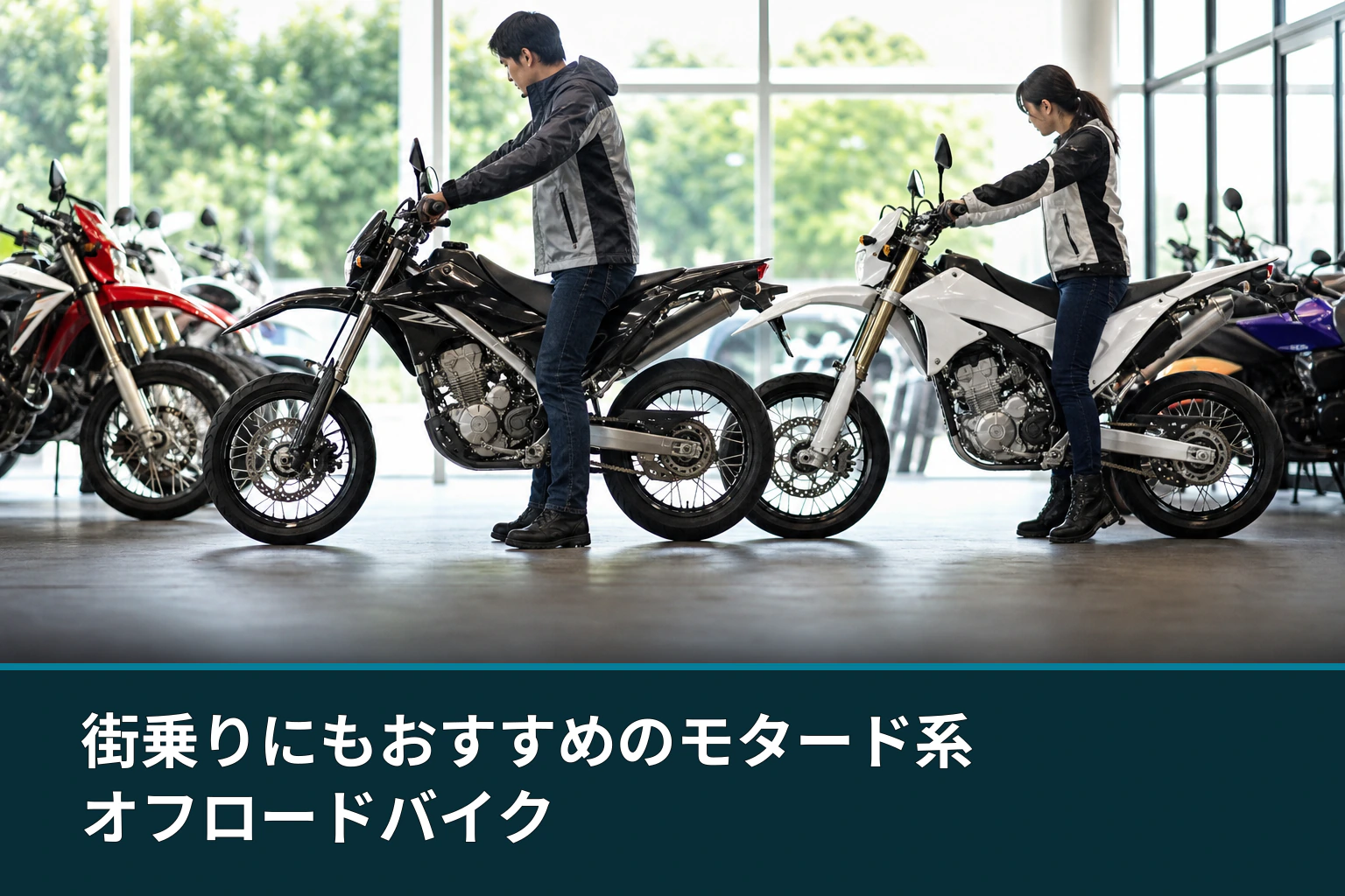 街乗りにもおすすめのモタード系オフロードバイク