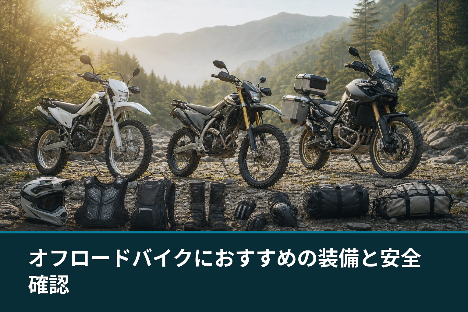 オフロードバイクにおすすめの装備と安全確認