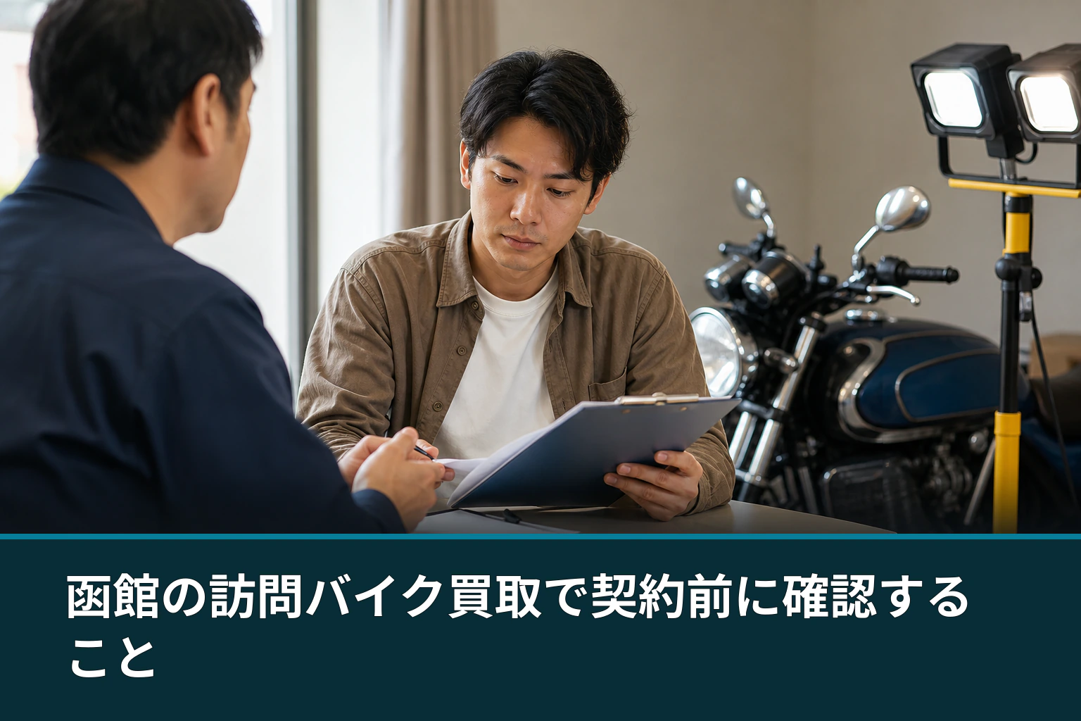 函館の訪問バイク買取で契約前に確認すること
