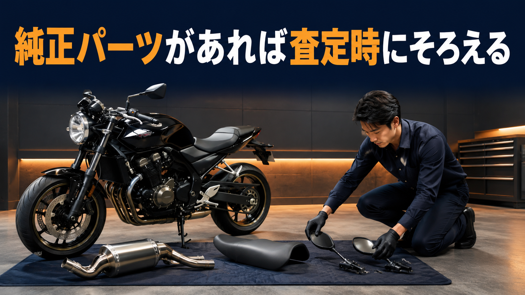 純正パーツがあれば査定時にそろえる