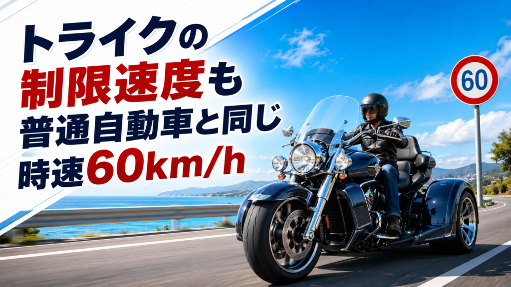 トライクの制限速度も普通自動車と同じ時速60km/h