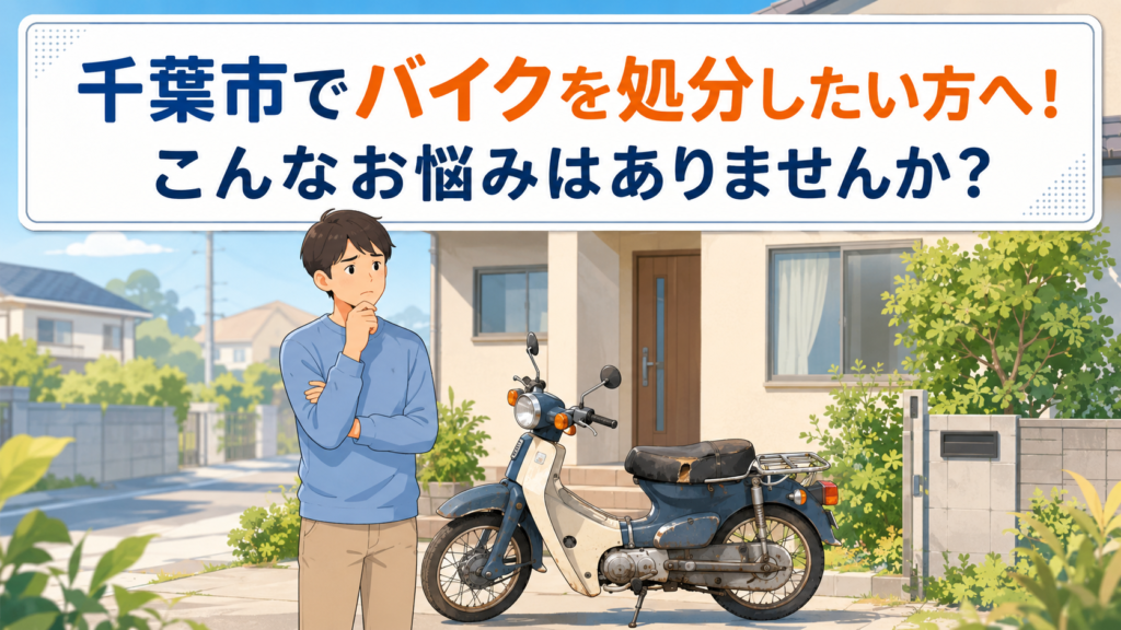 千葉市でバイクを処分したい方へ｜こんなお悩みはありませんか？