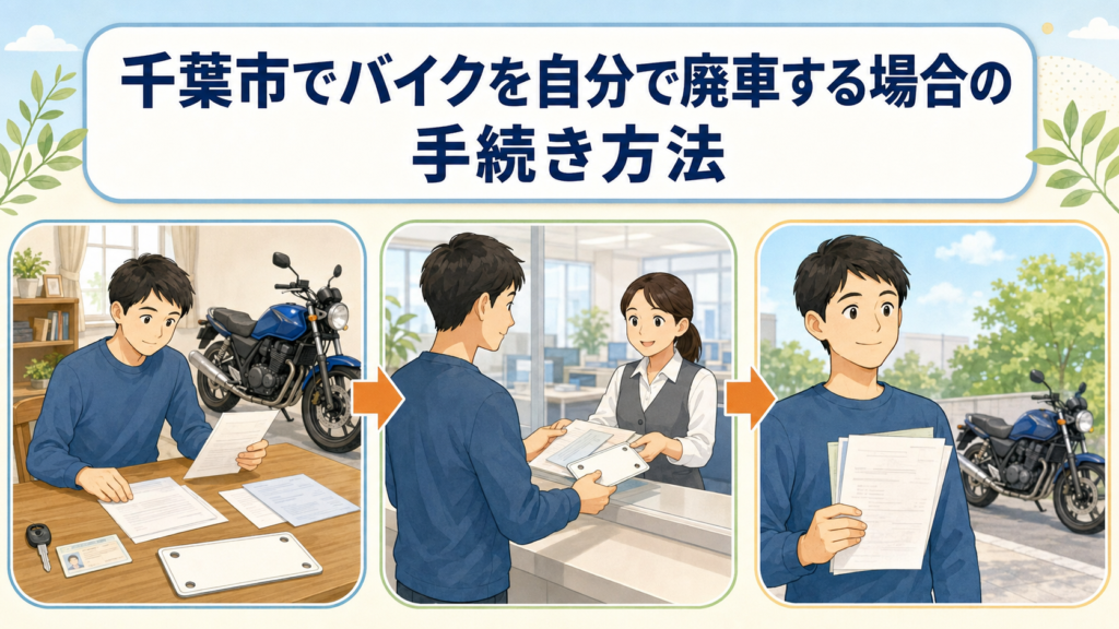 千葉市でバイクを自分で廃車する場合の手続き方法