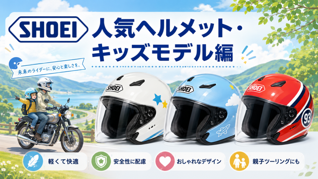 SHOEI人気ヘルメット・キッズモデル編