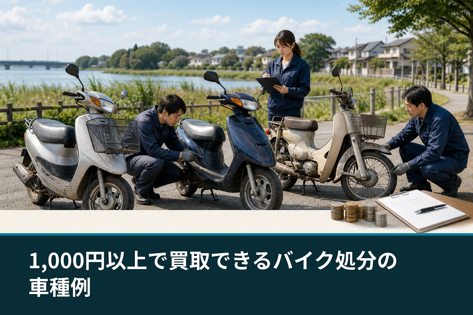 1,000円以上で買取できるバイク処分の車種例