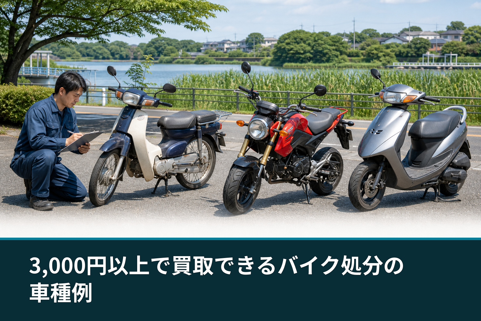 3,000円以上で買取できるバイク処分の車種例