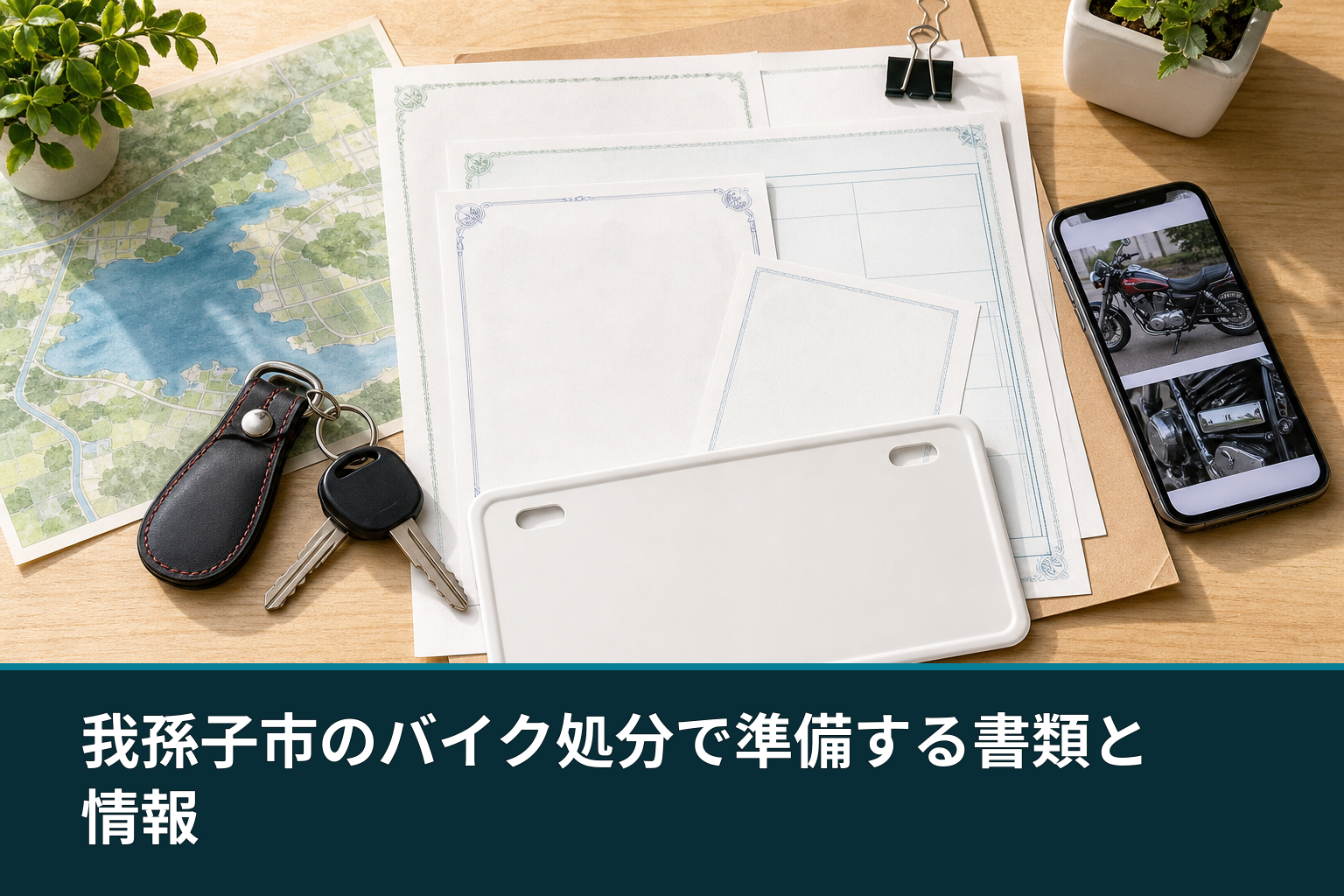 我孫子市のバイク処分で準備する書類と情報