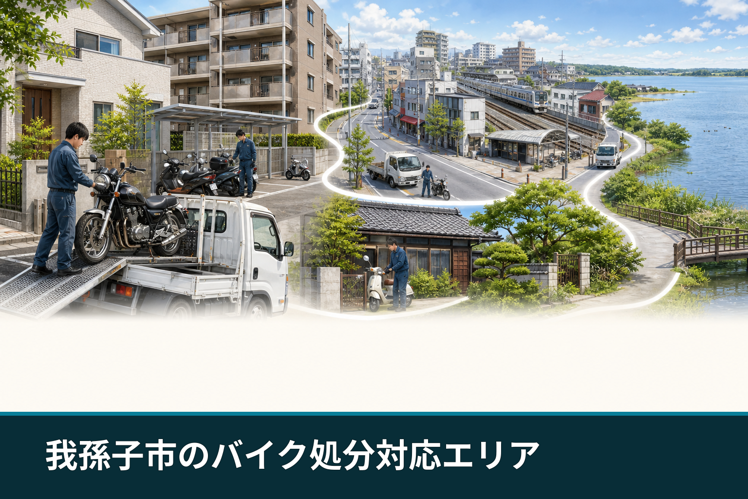 我孫子市のバイク処分対応エリア