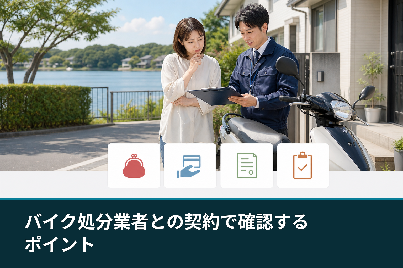 バイク処分業者との契約で確認するポイント