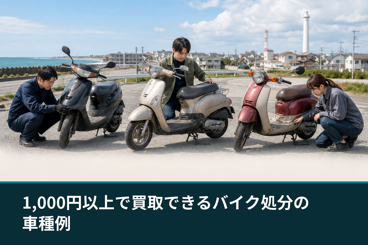 1,000円以上で買取できるバイク処分の車種例