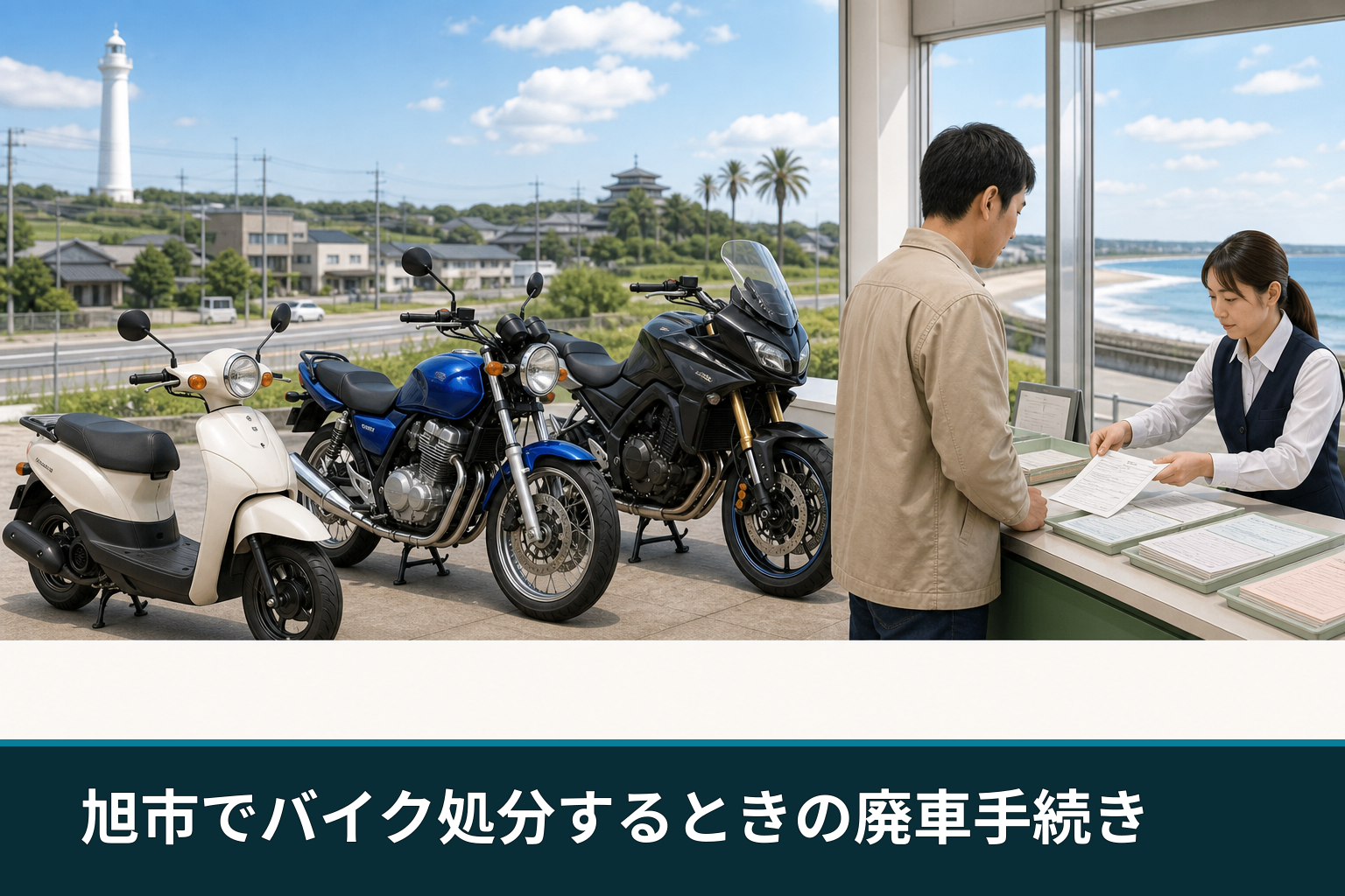 旭市でバイク処分するときの廃車手続き