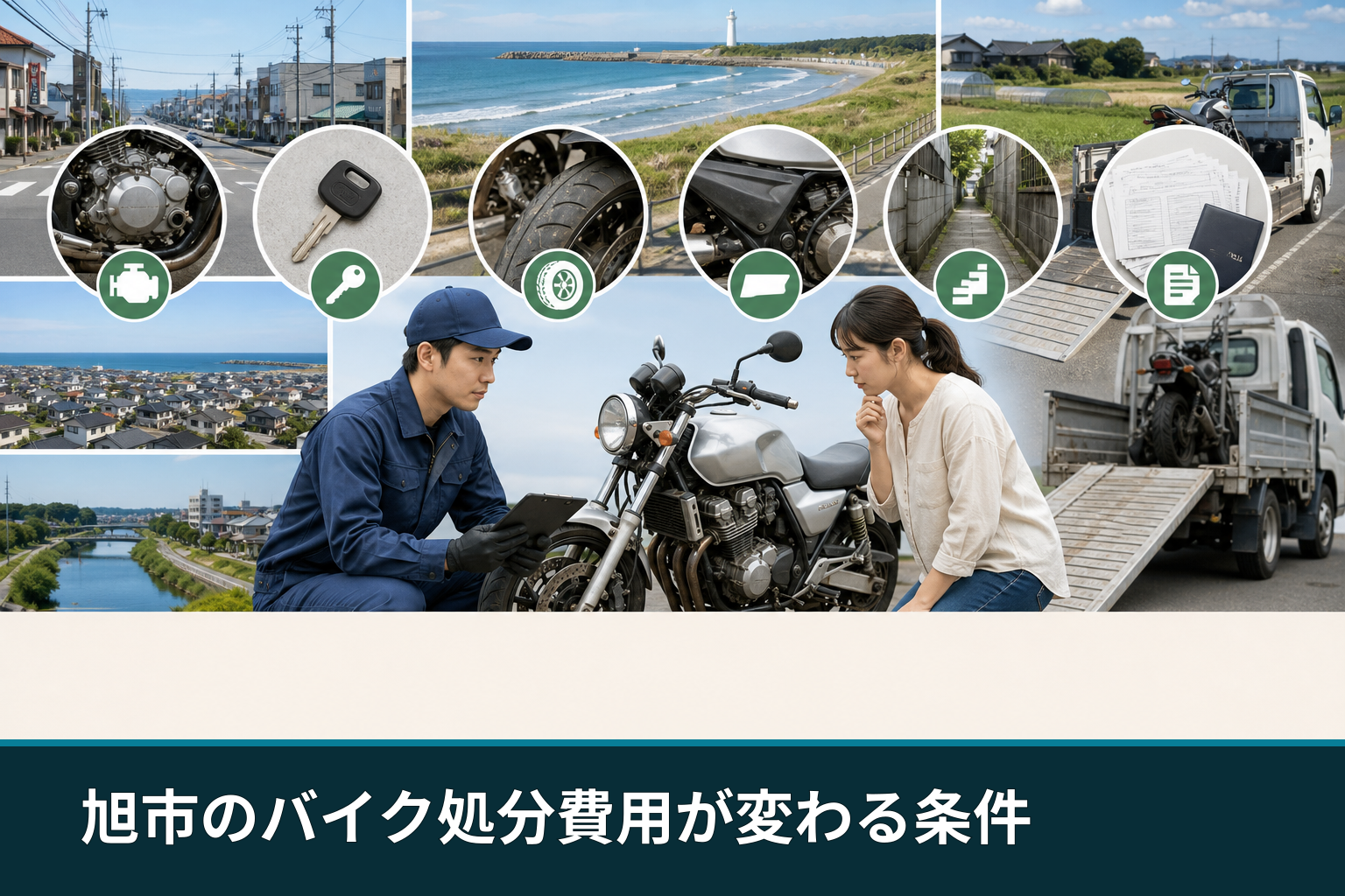 旭市のバイク処分費用が変わる条件