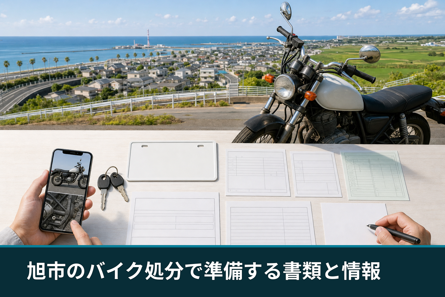 旭市のバイク処分で準備する書類と情報