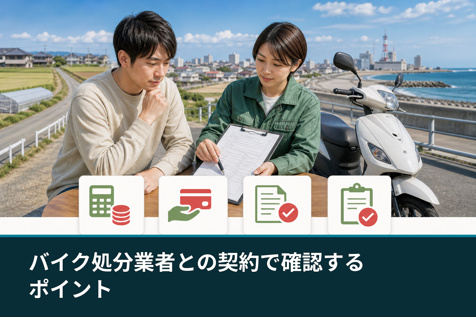 バイク処分業者との契約で確認するポイント