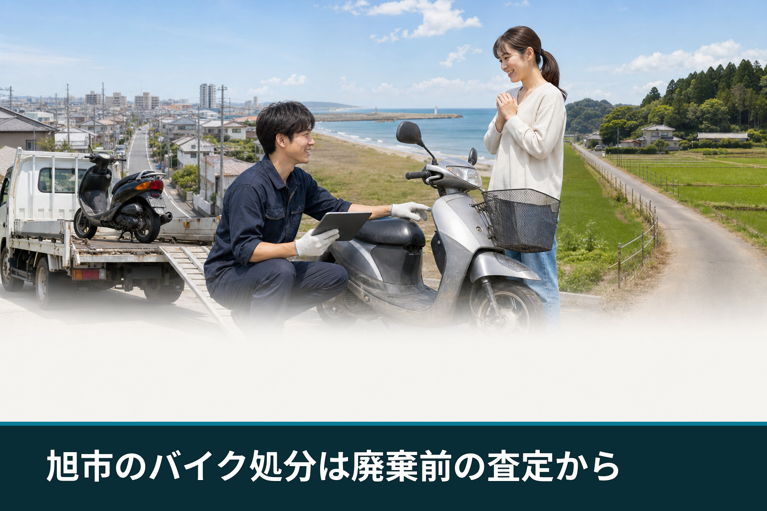 旭市のバイク処分は廃棄前の査定から