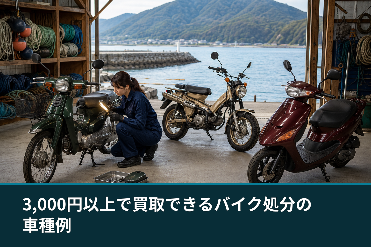 3,000円以上で買取できるバイク処分の車種例