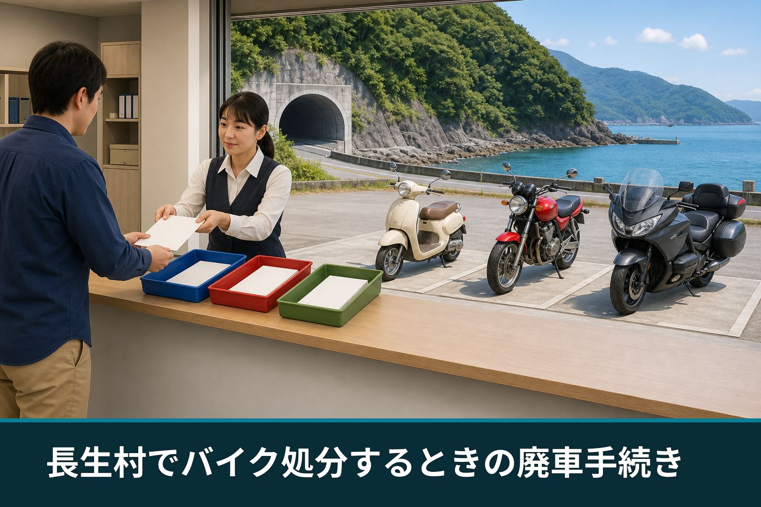 長生村でバイク処分するときの廃車手続き