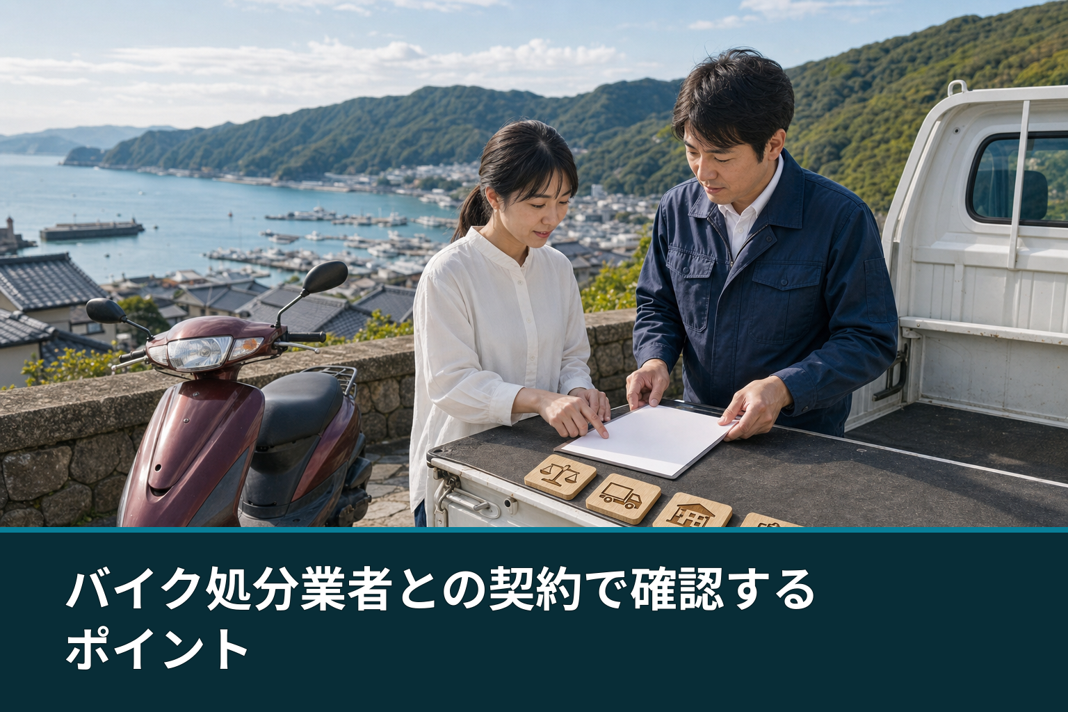 バイク処分業者との契約で確認するポイント