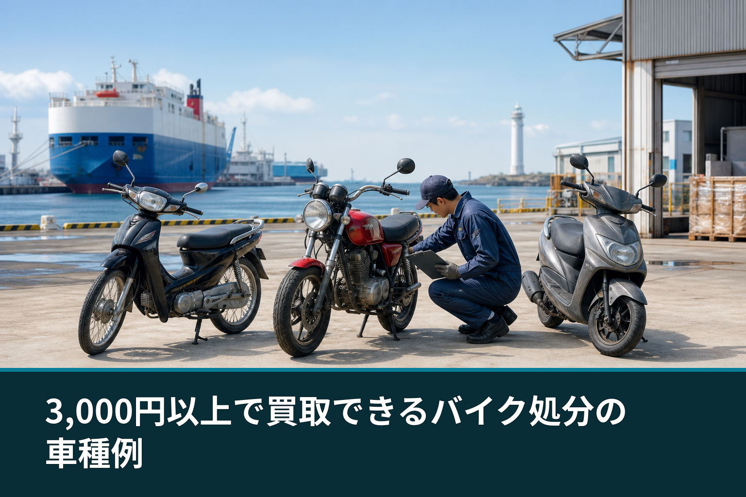 3,000円以上で買取できるバイク処分の車種例