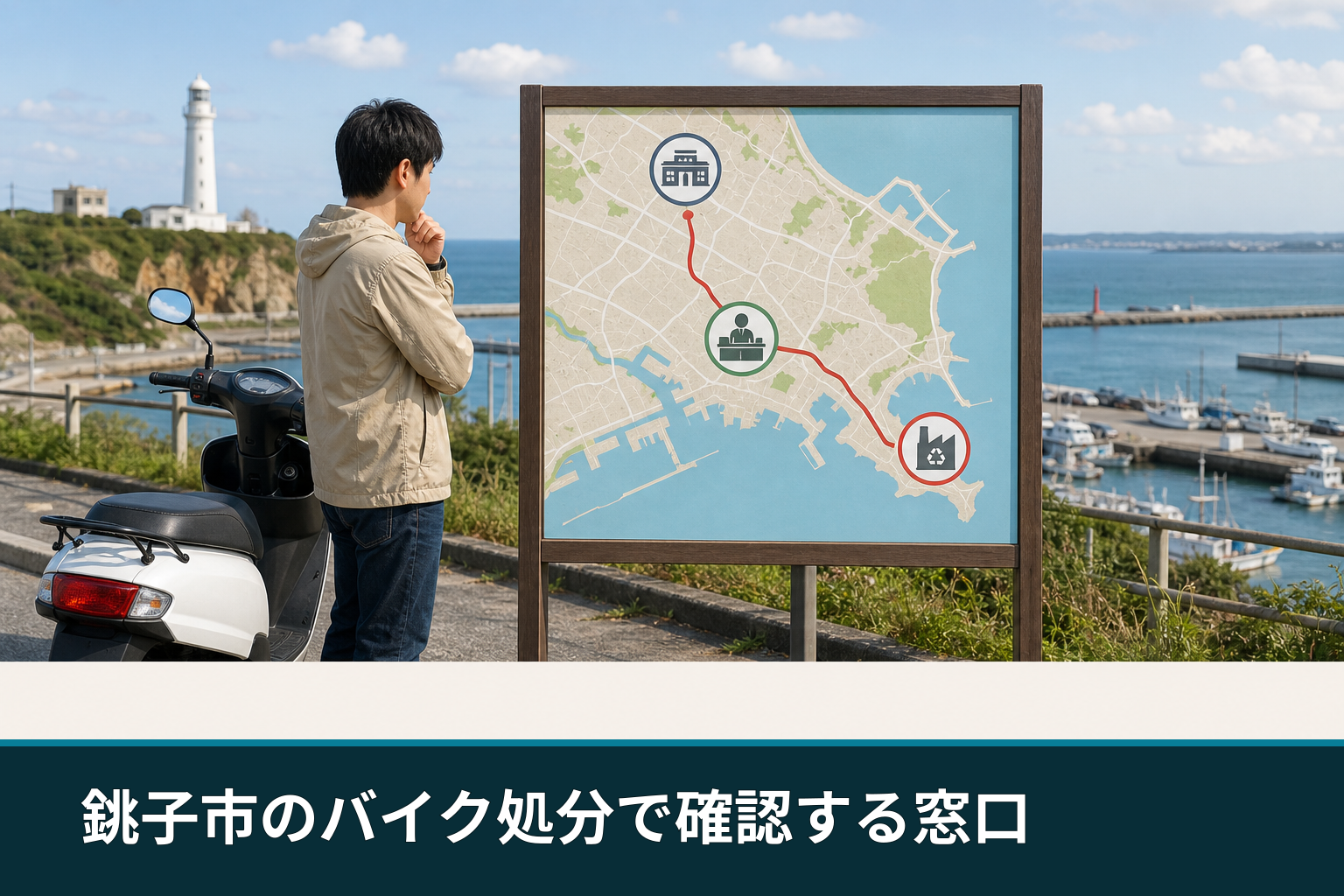 銚子市のバイク処分で確認する窓口