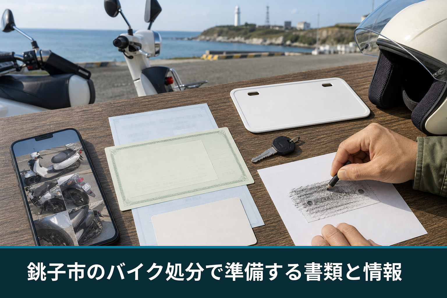 銚子市のバイク処分で準備する書類と情報