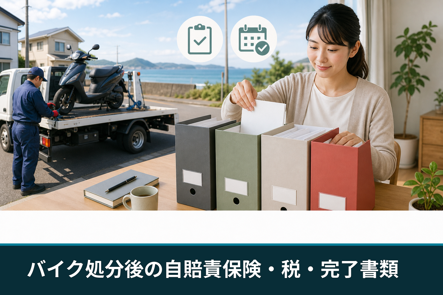 バイク処分後の自賠責保険・税・完了書類