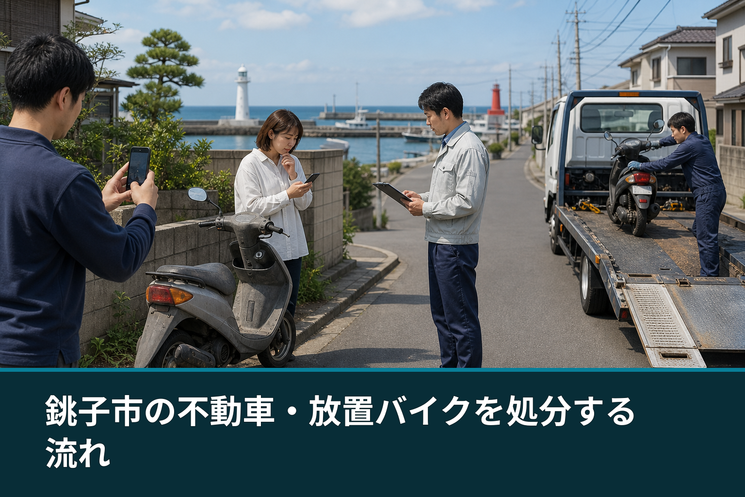 銚子市の不動車・放置バイクを処分する流れ