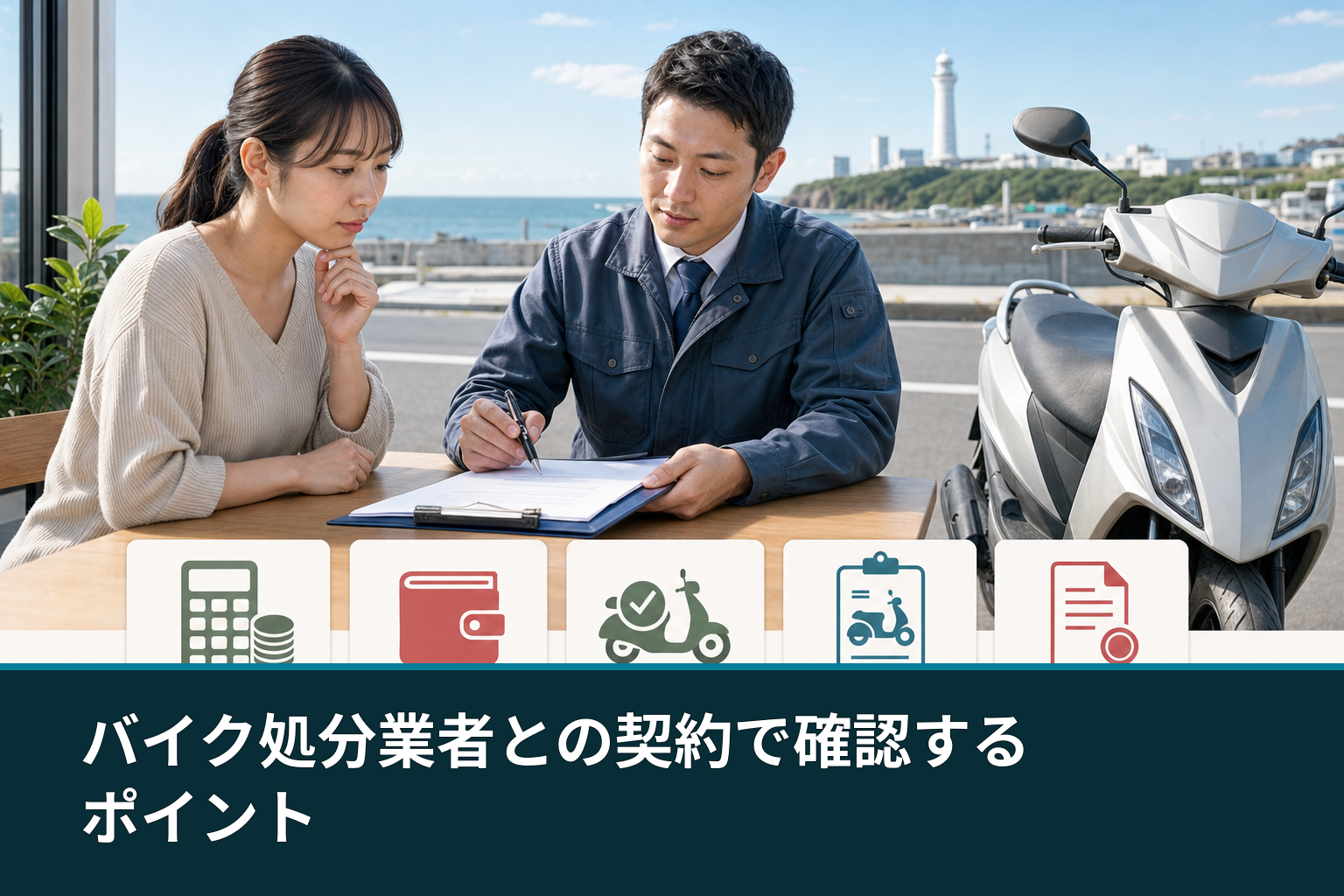 バイク処分業者との契約で確認するポイント