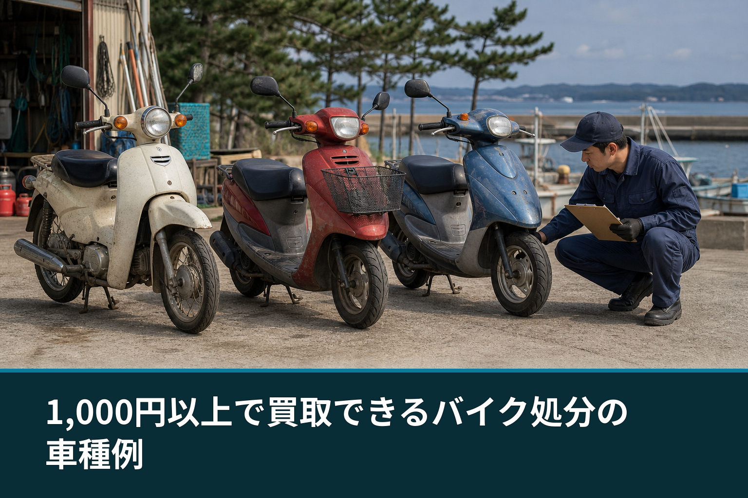 1,000円以上で買取できるバイク処分の車種例