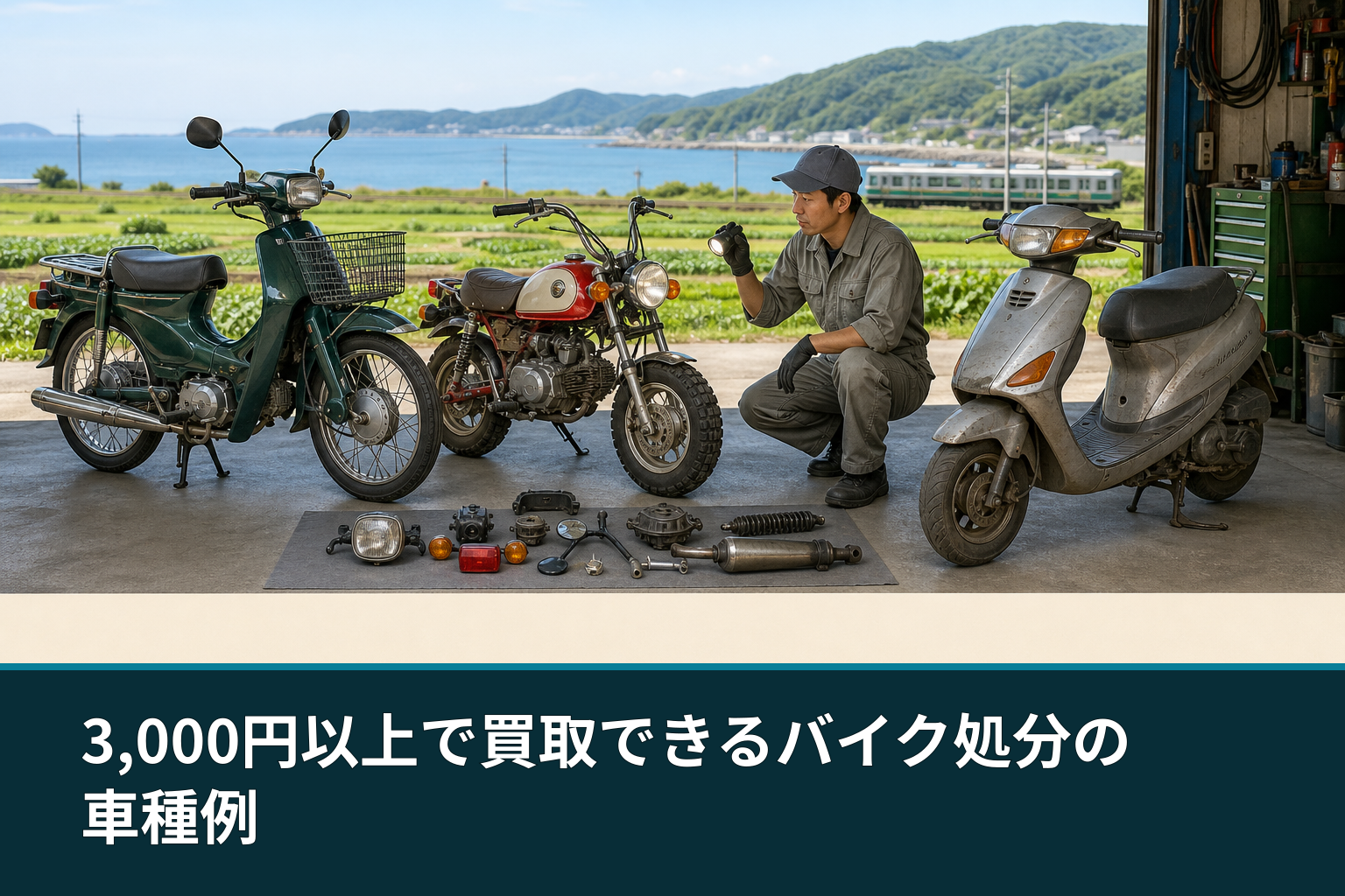3,000円以上で買取できるバイク処分の車種例