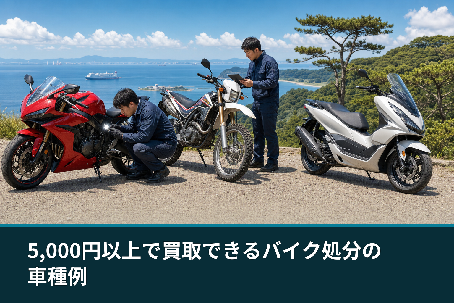 5,000円以上で買取できるバイク処分の車種例