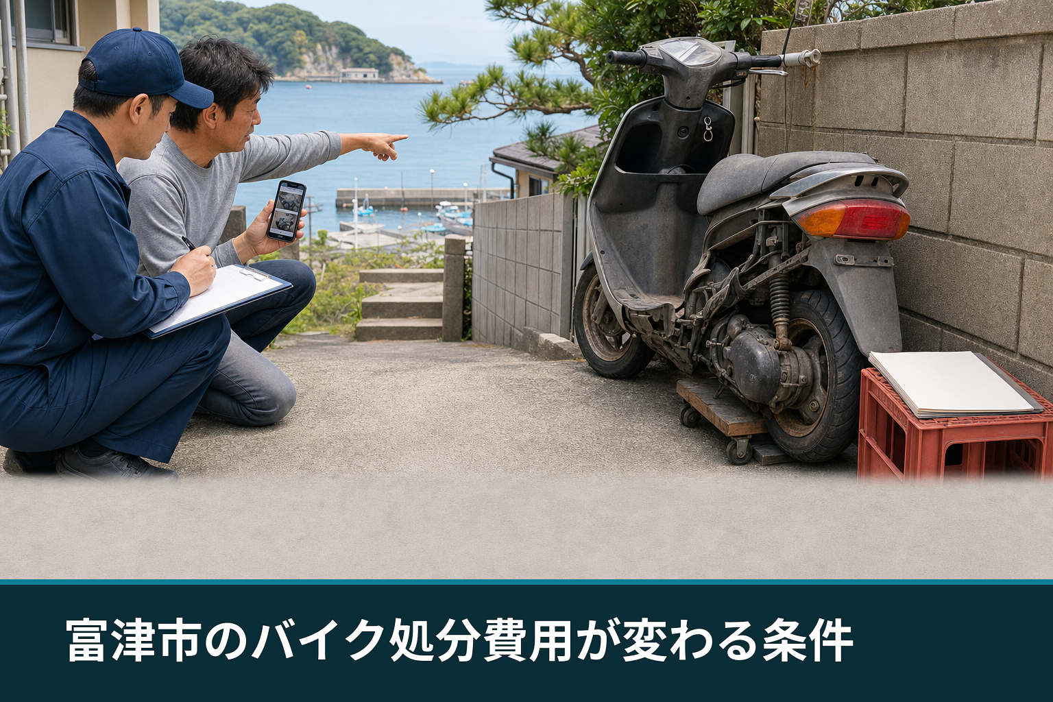 富津市のバイク処分費用が変わる条件