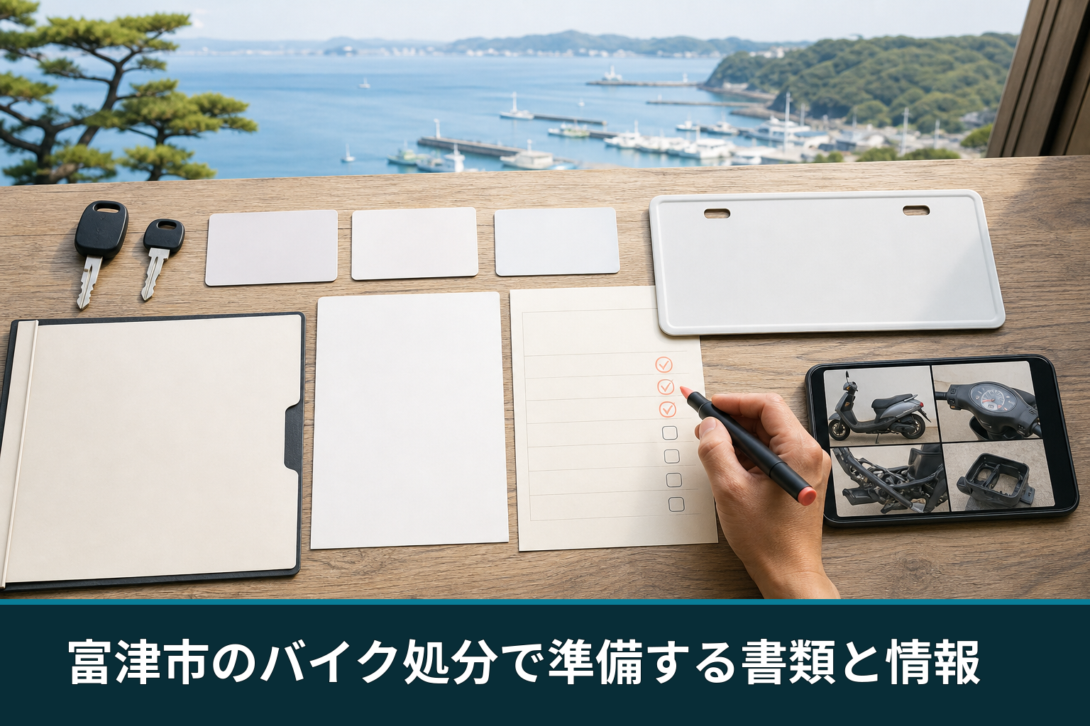 富津市のバイク処分で準備する書類と情報