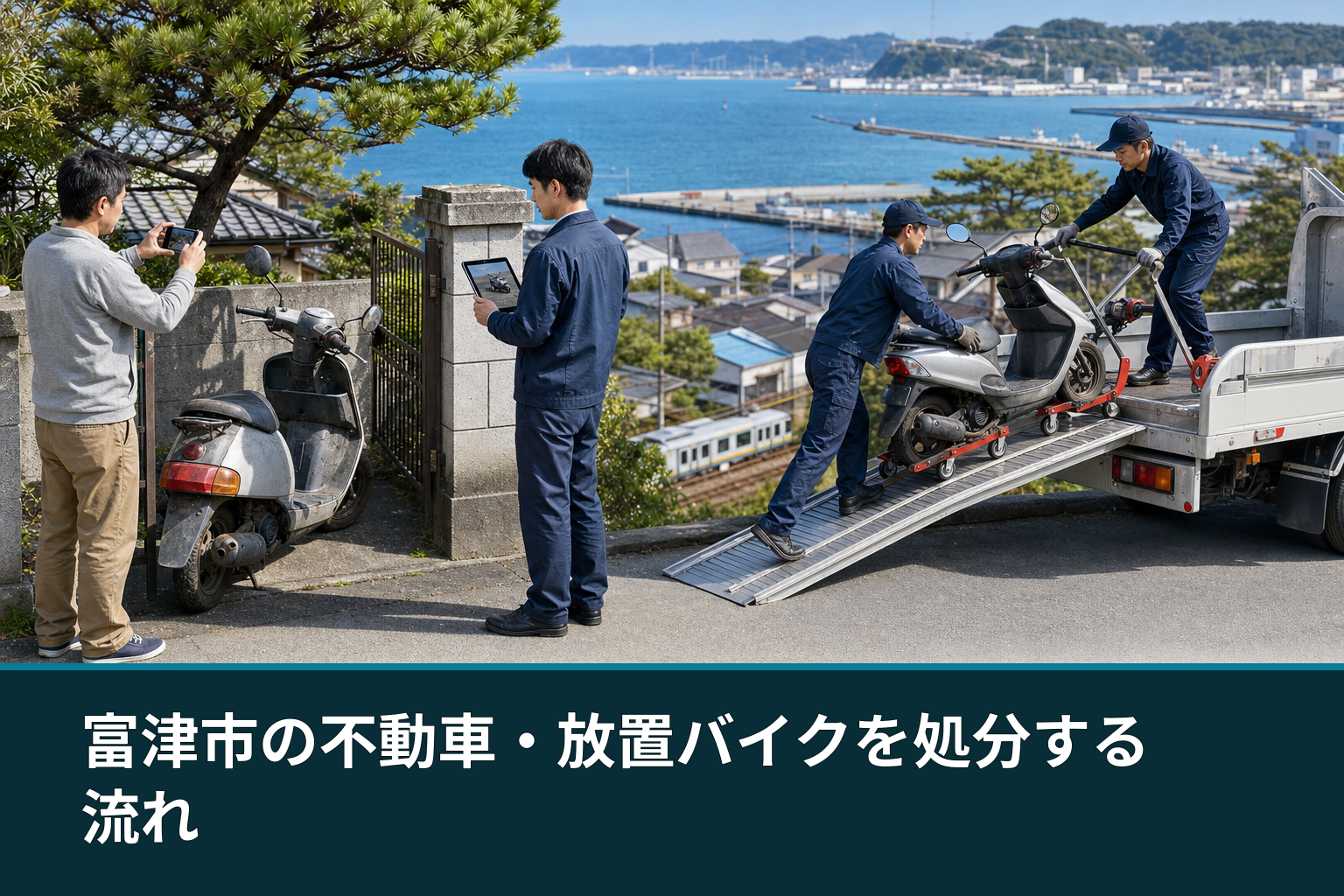 富津市の不動車・放置バイクを処分する流れ
