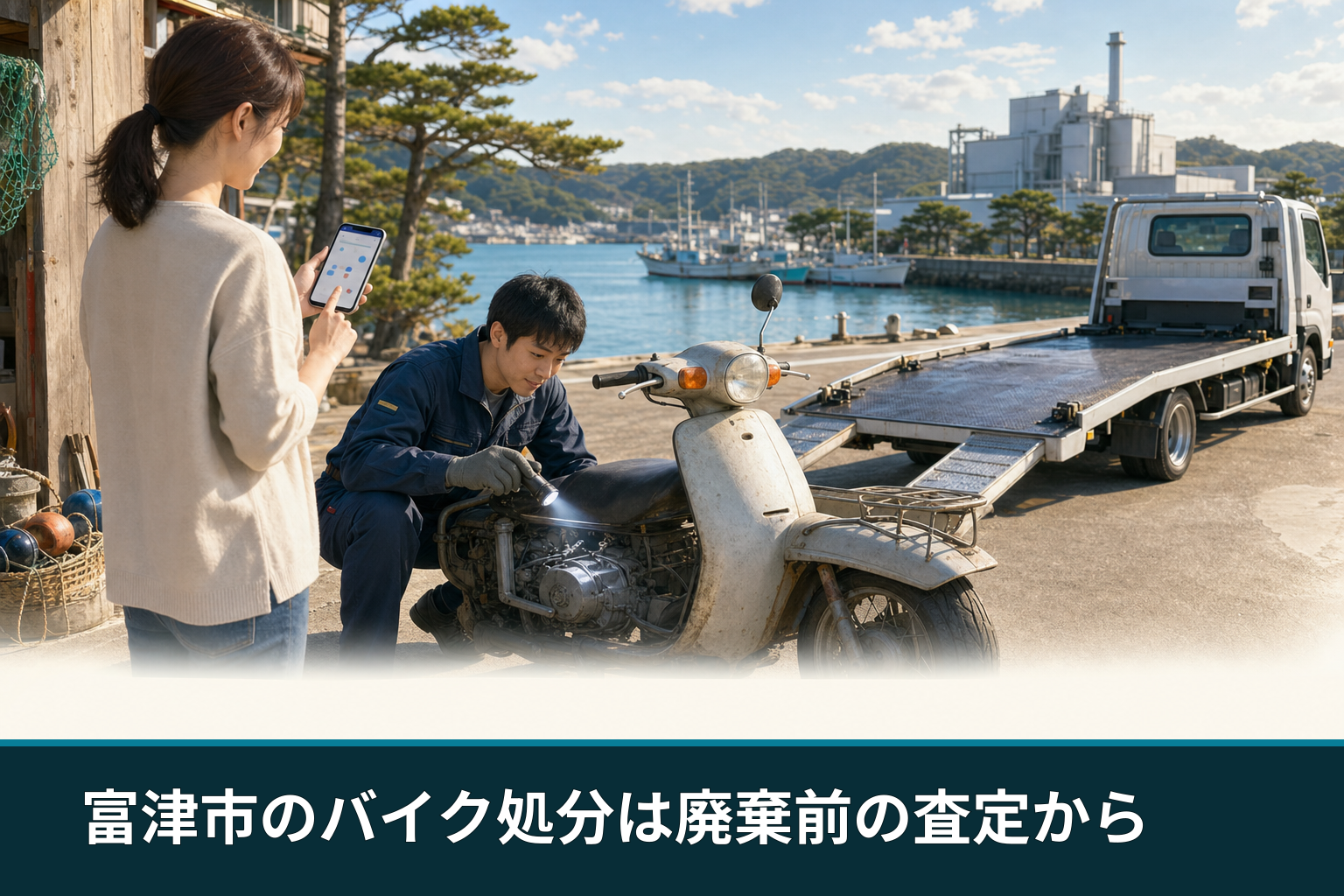 富津市のバイク処分は廃棄前の査定から