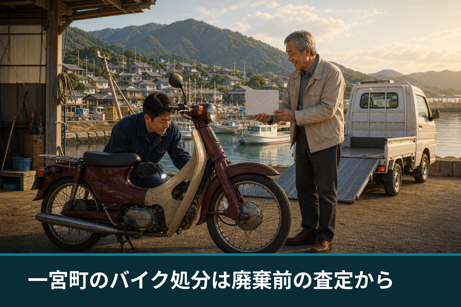 一宮町のバイク処分は廃棄前の査定から