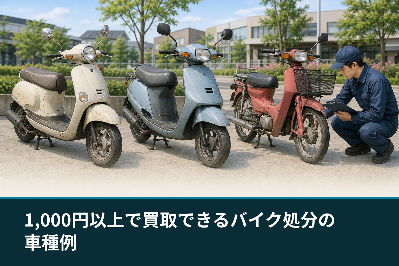 1,000円以上で買取できるバイク処分の車種例