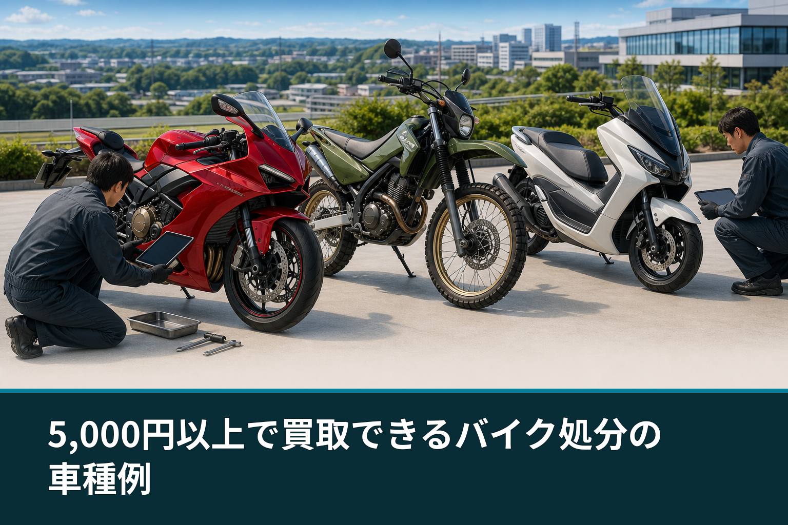 5,000円以上で買取できるバイク処分の車種例