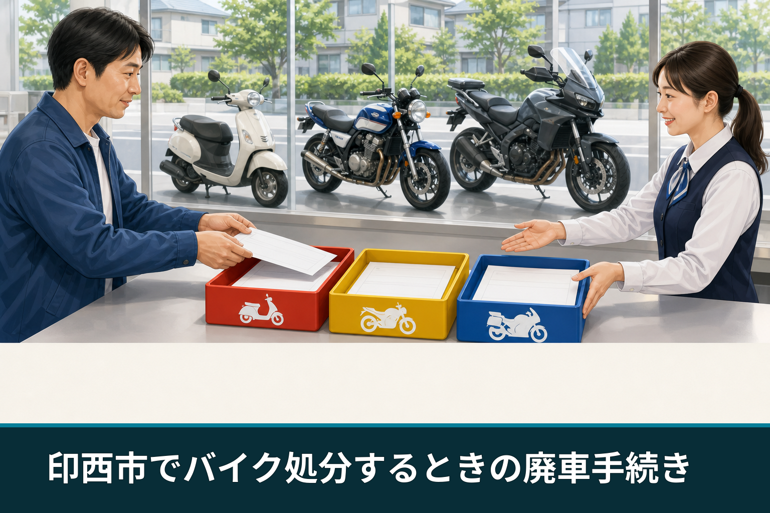 印西市でバイク処分するときの廃車手続き