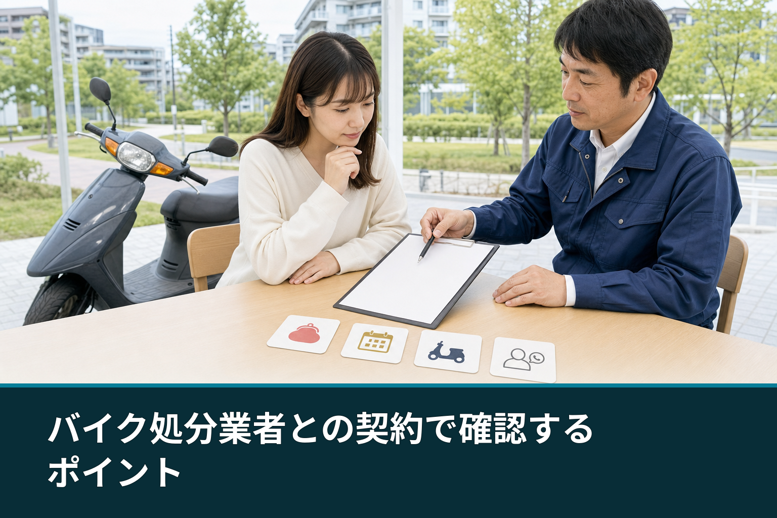 バイク処分業者との契約で確認するポイント