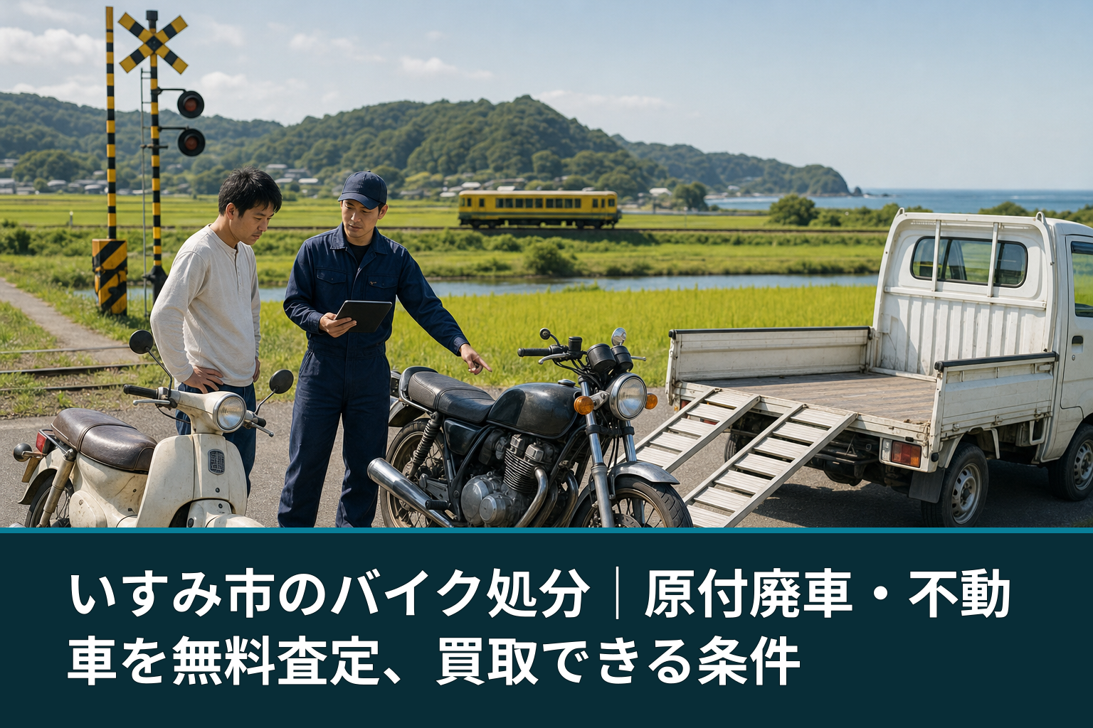 いすみ市のバイク処分｜原付廃車・不動車を無料査定、買取できる条件
