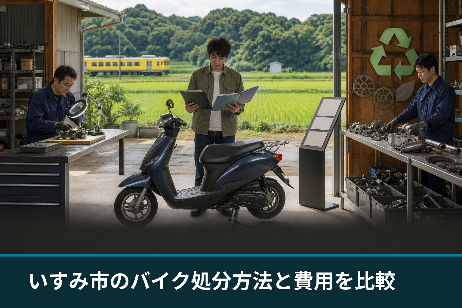 いすみ市のバイク処分方法と費用を比較