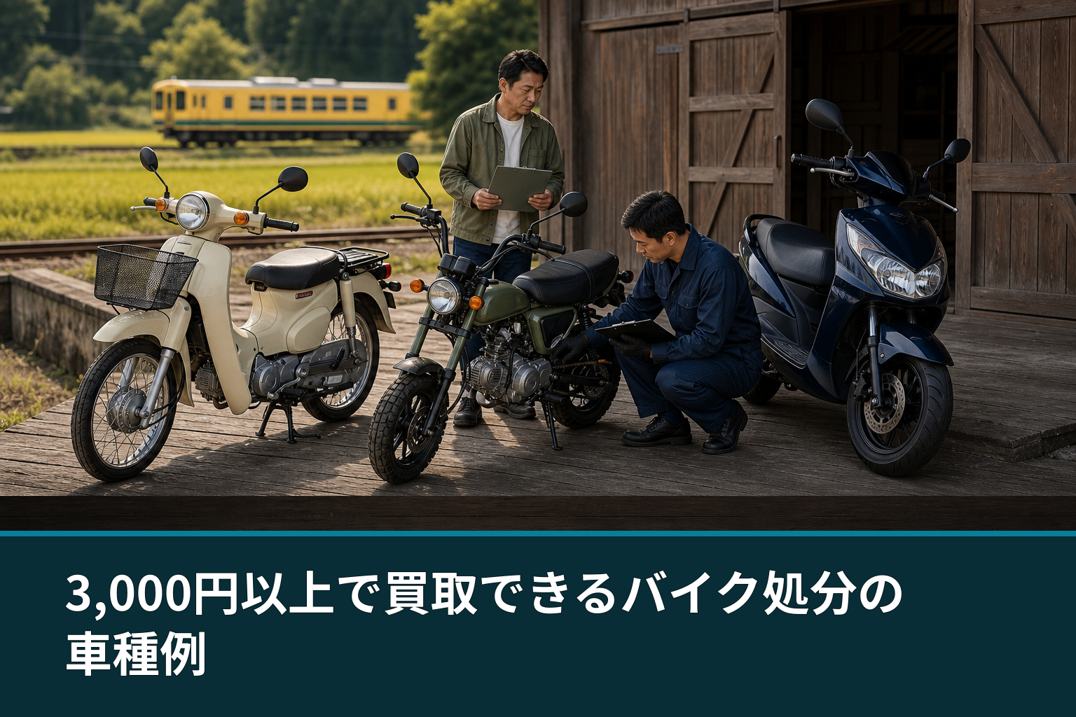 3,000円以上で買取できるバイク処分の車種例