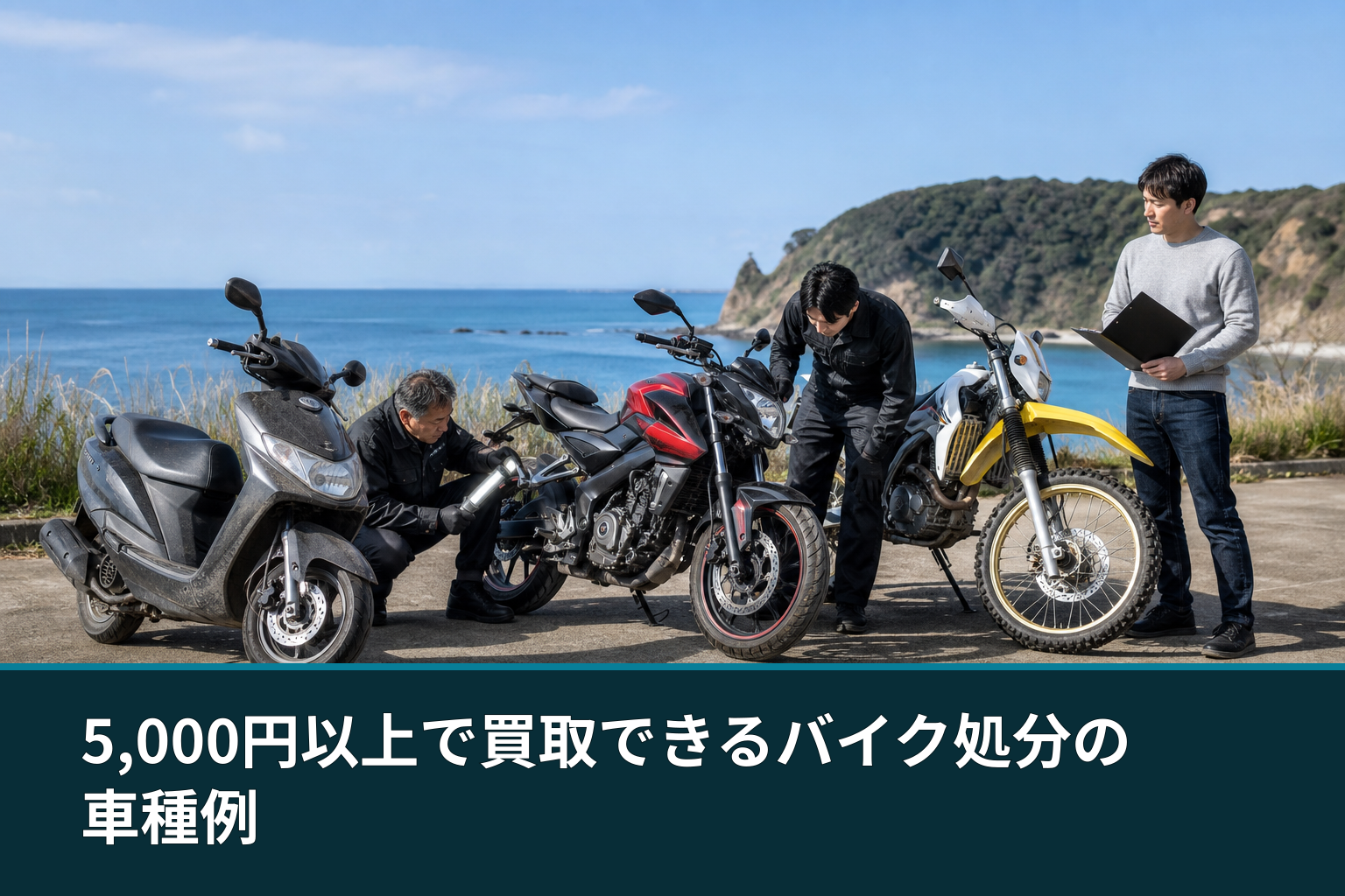 5,000円以上で買取できるバイク処分の車種例